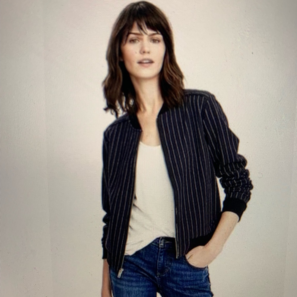Banana Republic Pinstripe Bomber